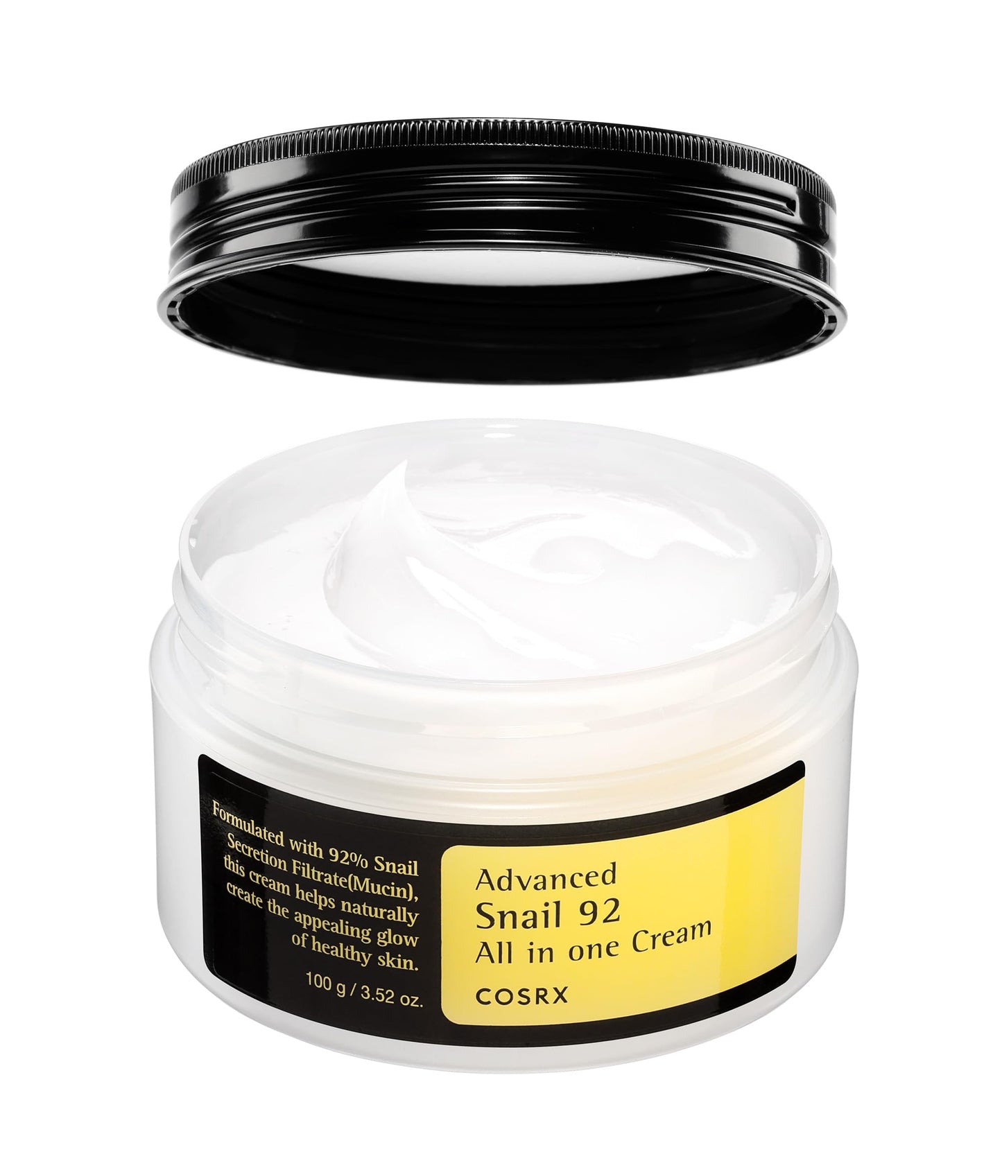 COSRX Advanced Snail 92 All in one Cream, 3.53 oz/100g | Moisturizing Snail Mucin Secretion Filtrate 92% | Facial Moisturiser, Long Lasting, Deep & Intense Hydration, Korean Skin Care